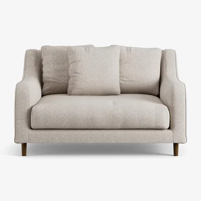 Habitat Habitat Swift Fabric Cuddle Chair - Natural - Dark Leg