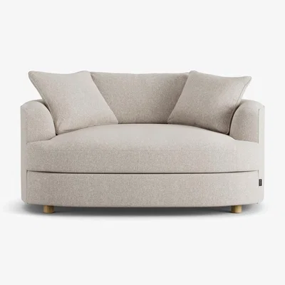 Habitat Habitat Sacha Fabric Cuddle Chair - Natural - Ash Leg