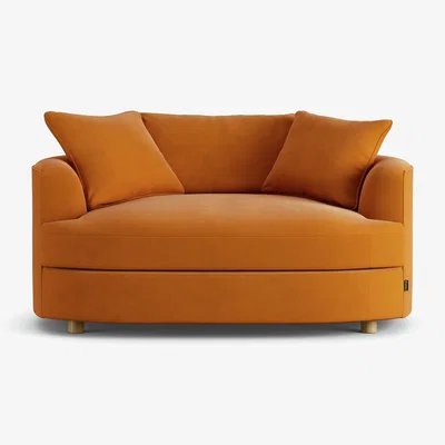 Habitat Habitat Sacha Fabric Cuddle Chair - Orange - Ash Leg