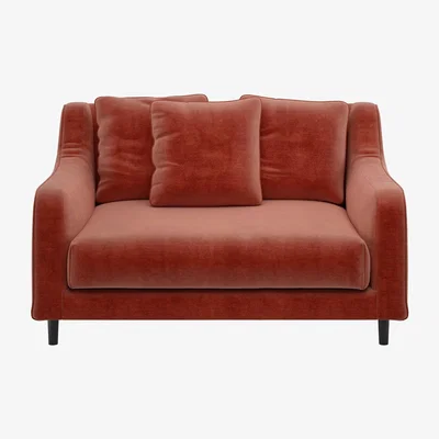 Habitat Habitat Swift Velvet Cuddle Chair - Orange