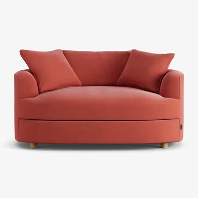 Habitat Habitat Sacha Fabric Cuddle Chair - Papaya - Ash Leg