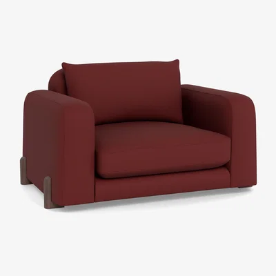 Heal's Heal's Nuvola Loveseat Capelo Linen-Cotton Etruscan Red Natural Feet