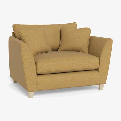 Heal's Heal's Torino Loveseat Boucle Tweed Citrine Natural Feet