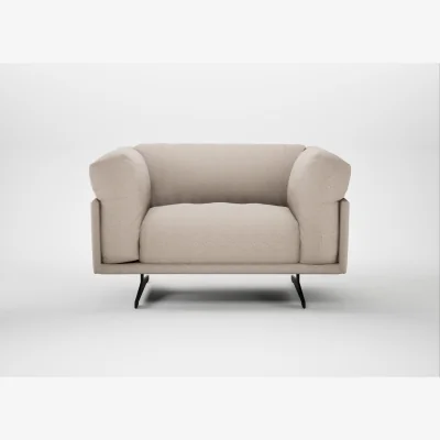 Heal's Heal's Novara Loveseat Boucle Tweed Pearl Black Feet