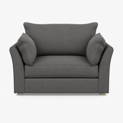 Heal's Heal's Tailor Loveseat Smart Linen Mix Grey Natural Beech Feet