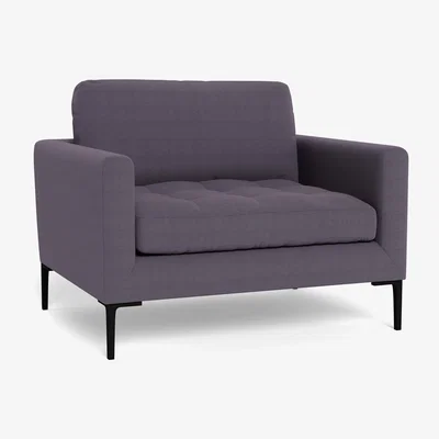 Heal's Heal's Eton Loveseat Linen Shadow Black Feet