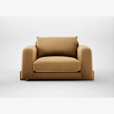 Heal's Heal's Nuvola Loveseat Wool Velvet Camel Natural Feet