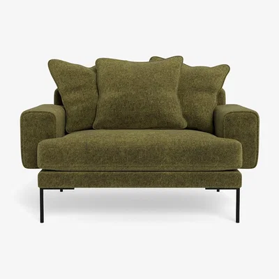 Heal's Heal's Torrington Loveseat Boucle Velvet Wilder Black Feet