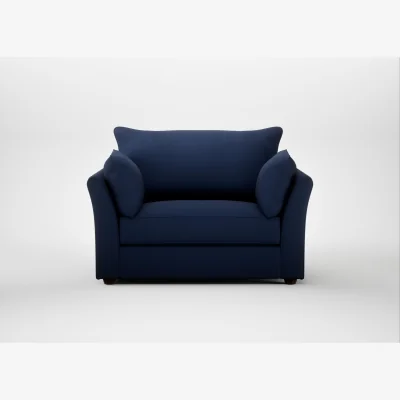 Heal's Heal's Tailor Loveseat Smart Cotton Linen Indigo Natural Feet
