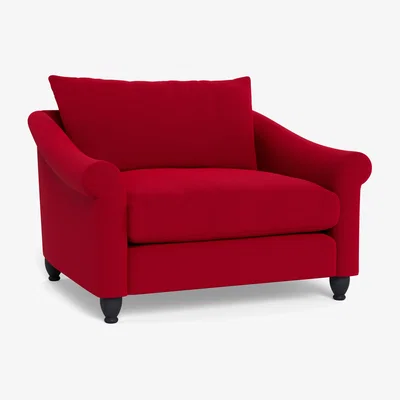 Heal's Heal's Devon Loveseat Melton Wool Red Oxide Natural Ash Feet - Heal's UK Furniture