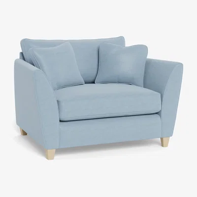 Heal's Heal's Torino Loveseat Capelo LinenCotton Sea Shanty Natural Ash - Heal's UK Furniture