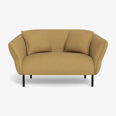 Heal's Heal's Alto Loveseat Boucle Tweed Citrine Black Feet