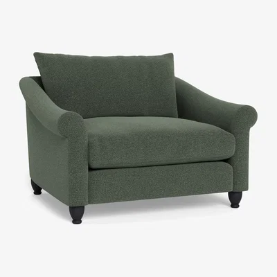 Heal's Heal's Devon Loveseat Boucle Fern Black Feet
