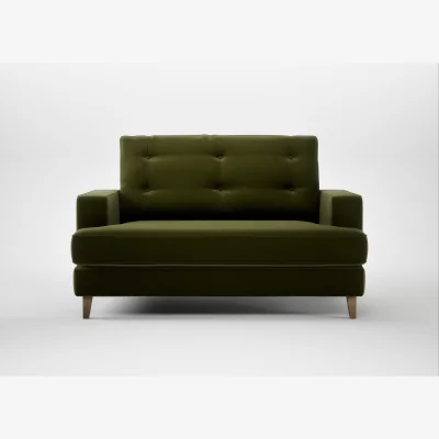 Heal's Heal's Mistral Loveseat Cotton Velvet Evergreen Natural Feet