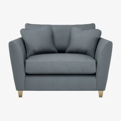 Heal's Heal's Torino Loveseat Loop Twill Midnight Black Feet