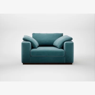 Heal's Heal's Trento Loveseat Smart Luxe Velvet Airforce Blue