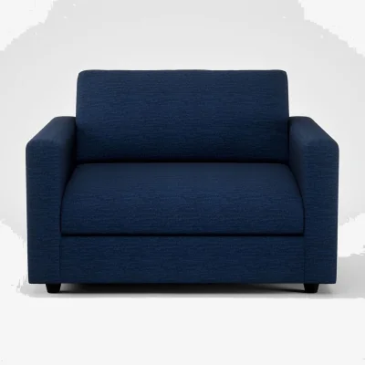 Heal's Heal's Nimbus II Loveseat Smart Cotton Linen Rust Black Feet