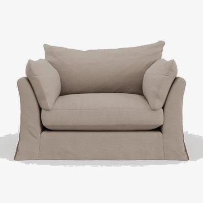 Heal's Heal's Tailor Loose Cover Loveseat Capelo Linen-Cotton Bamboo Natural Feet