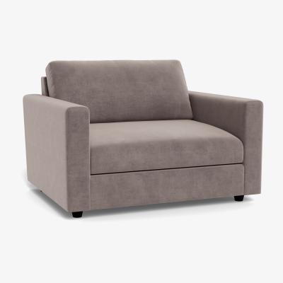 Heal's Heal's Nimbus II Loveseat Smart Luxe Velvet Mushroom Black Feet