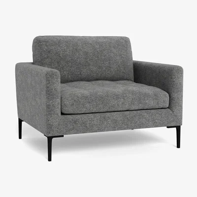 Heal's Heal's Eton Loveseat Melton Wool Shale Black