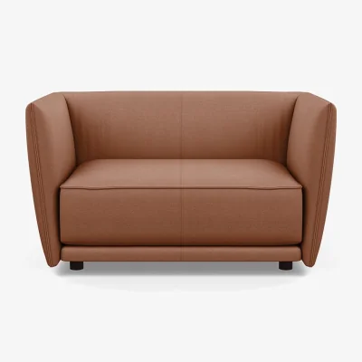 Heal's Heal's Valley Loveseat Loop Boucle Sky Walnut Stained Feet