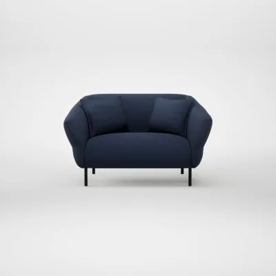 Heal's Heal's Alto Loveseat Smart Cotton Linen Indigo Black Feet