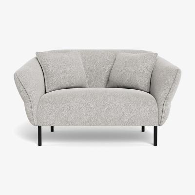 Heal's Heal's Alto Loveseat Chunky Boucle Ecru Black Feet