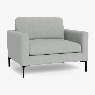Heal's Heal's Eton Loveseat Melton Wool Limestone Brass Feet - Heal's UK Furniture
