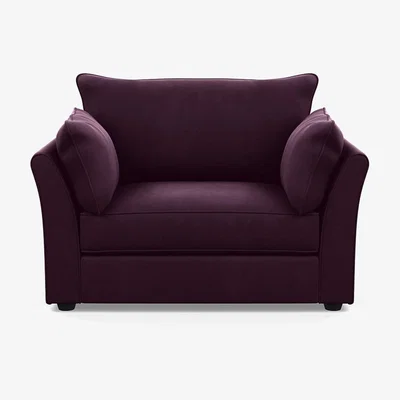 Heal's Heal's Tailor Loveseat Velvet Grape Black Beech Feet