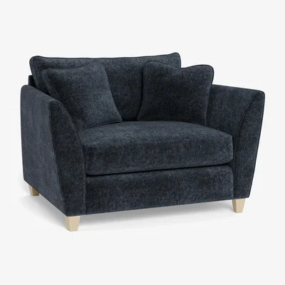 Heal's Heal's Torino Loveseat Boucle Velvet Space Natural Feet
