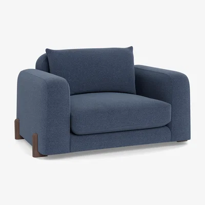 Heal's Heal's Nuvola Loveseat Boucle Indigo Black Beech Feet
