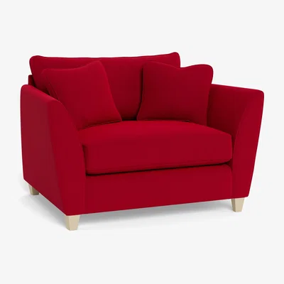 Heal's Heal's Torino Loveseat Melton Wool Red Oxide Black - Heal's UK Furniture