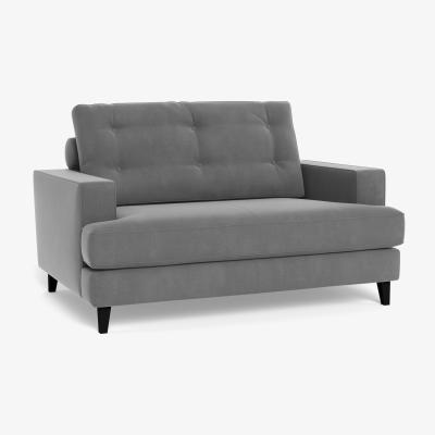 Heal's Heal's Mistral Loveseat Smart Velvet Mercury Natural Feet