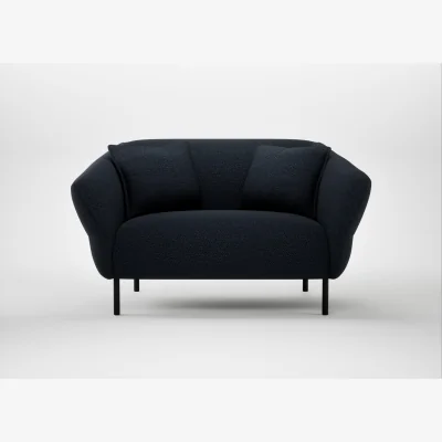Heal's Heal's Alto Loveseat Loop Twill Midnight Black Feet