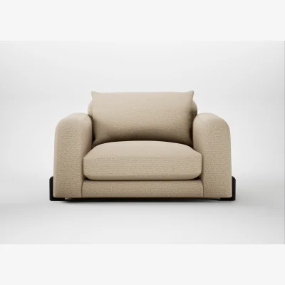 Heal's Heal's Nuvola Loveseat Loop Twill Fossil Black Feet
