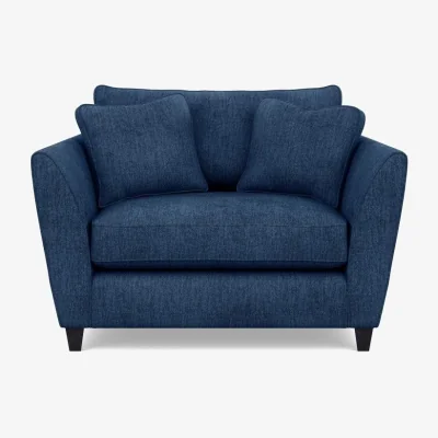 Heal's Heal's Torino Loveseat Smart Cotton Linen Myrtle Walnut Stained Feet