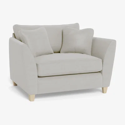Heal's Heal's Torino Loveseat Capelo LinenCotton Sea Salt Black - Heal's UK Furniture