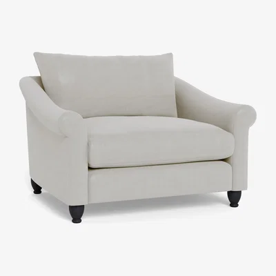 Heal's Heal's Devon Loveseat Capelo LinenCotton Sea Salt Natural Ash Feet - Heal's UK Furniture
