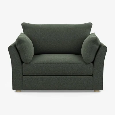 Heal's Heal's Tailor Loveseat Smart Cotton Linen Indigo Walnut Stained Feet
