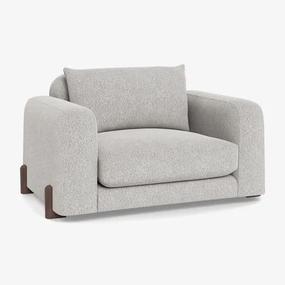 Heal's Heal's Nuvola Loveseat Melton Wool Granite Black Beech Feet