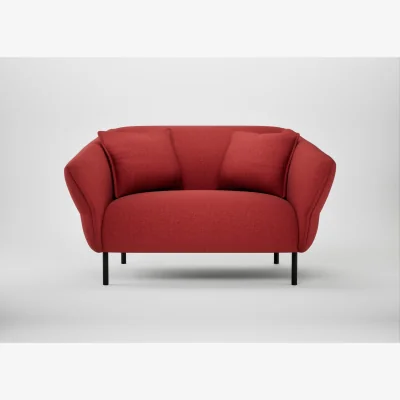 Heal's Heal's Alto Loveseat Melton Wool Red Oxide Black Feet