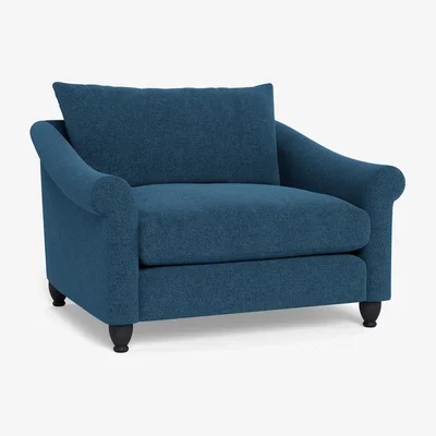 Heal's Heal's Devon Loveseat Texture Ink Walnut Stain Beech Feet - Heal's UK Furniture