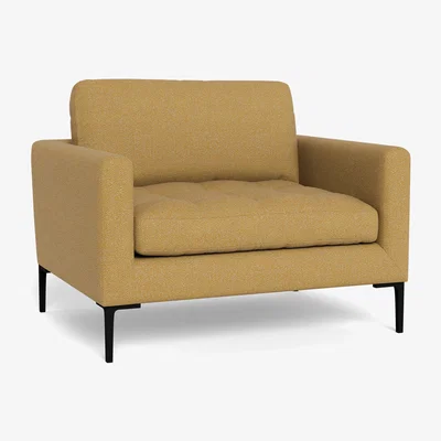 Heal's Heal's Eton Loveseat Boucle Tweed Citrine Black Feet