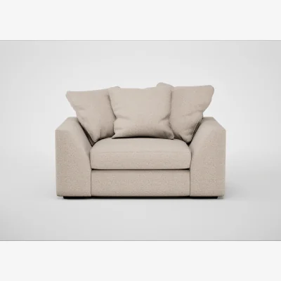 Heal's Heal's Cumulus Loveseat Boucle Tweed Pearl Black Feet