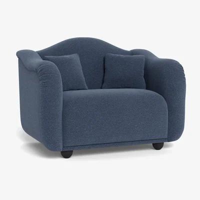 Heal's Heal's Tetbury Loveseat Boucle Indigo Natural Beech Feet