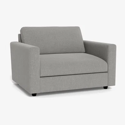 Heal's Heal's Nimbus II Loveseat Texture Pale Grey Black Feet