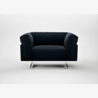 Heal's Heal's Novara Loveseat Boucle Velvet Space Stainless Steel Feet