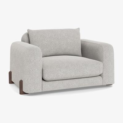 Heal's Heal's Nuvola Loveseat Smart Velvet Ocean Natural Oak Feet