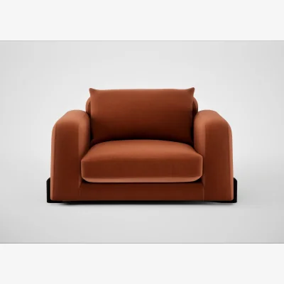 Heal's Heal's Nuvola Loveseat Cotton Velvet Russet Natural Feet