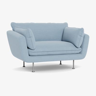 Heal's Heal's Allora Loveseat Capelo Linen-Cotton Sea Shanty Brass Feet